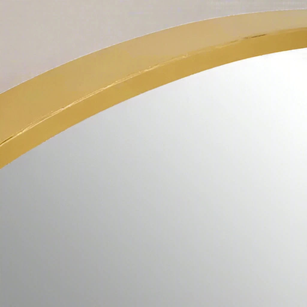 Circular Gold Wall Mirror - Small