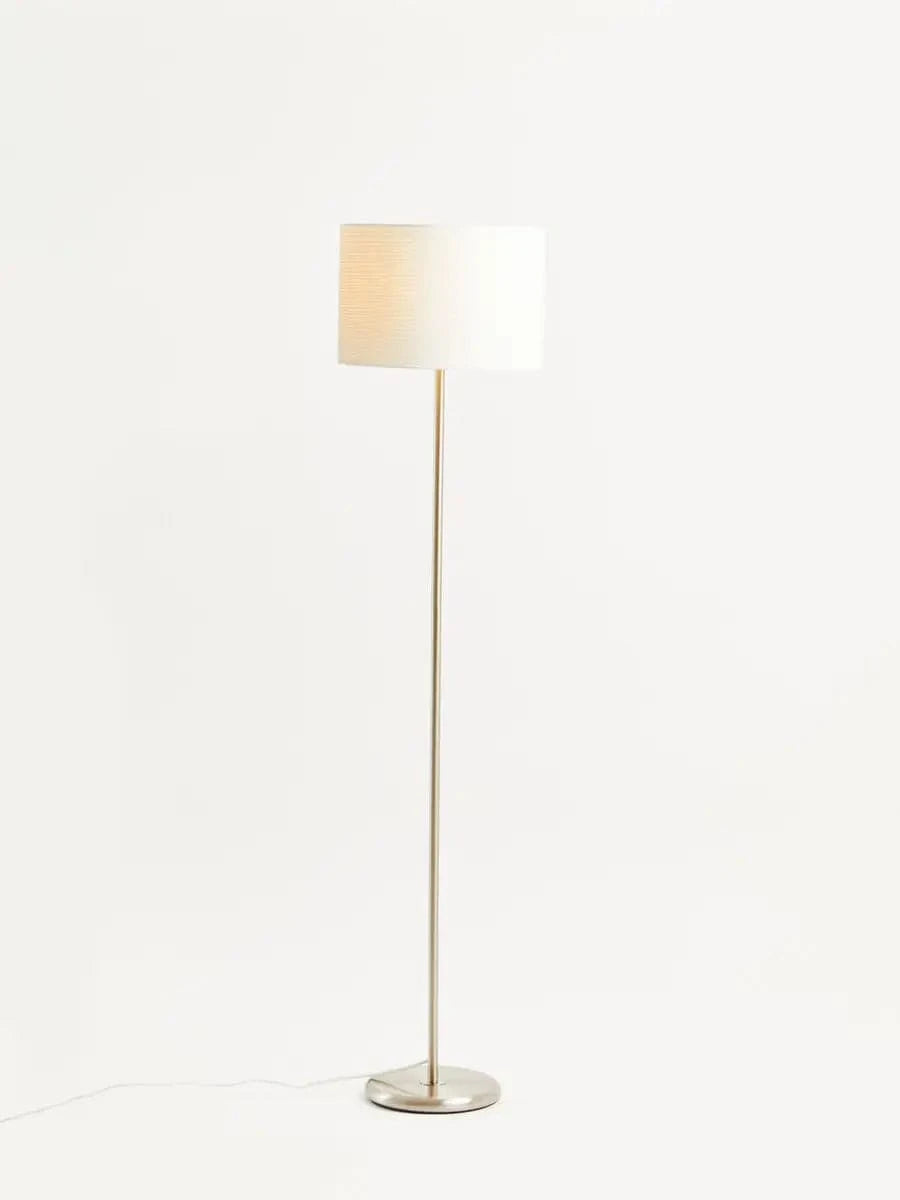 steal and cream coloured waffle lamp