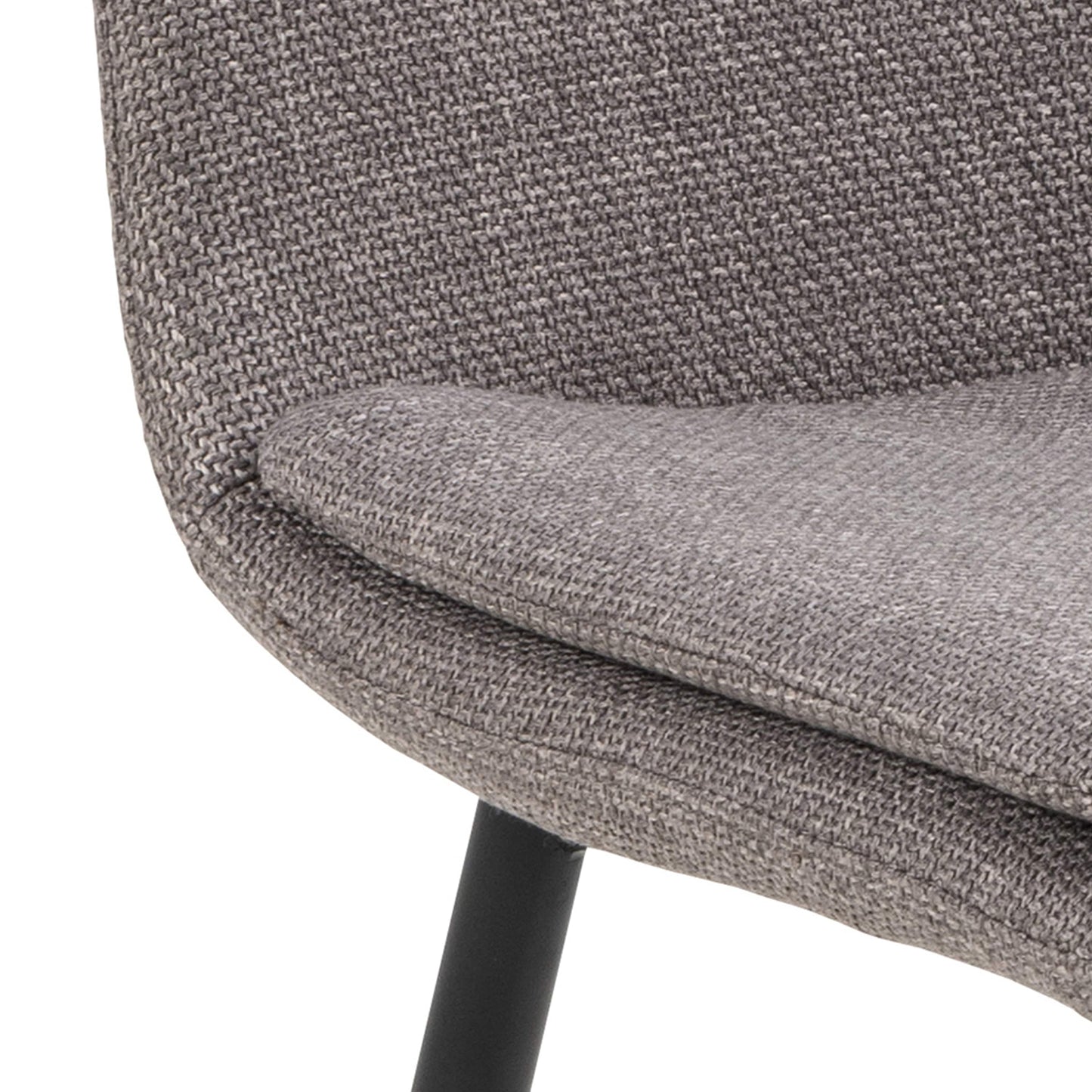 Elegant set of 4 brown upholstered dining chairs featuring a soft fabric finish and sturdy frame, perfect for adding comfort and sophistication to any dining room or modern space