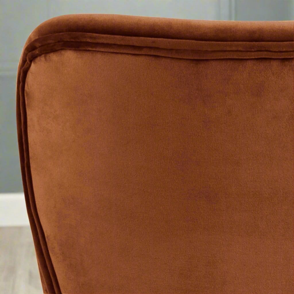 Modern set of 2 soft copper dining office chairs featuring a sleek design with soft copper upholstery, offering both style and comfort, perfect for enhancing any dining room, office, or contemporary space