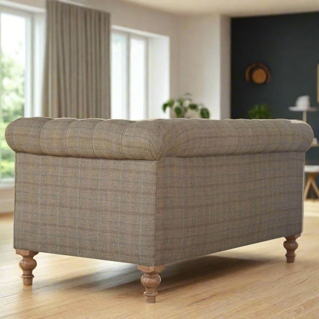 Cosy Multi-Tweed 2-seater sofa with a stylish woven fabric design, offering a comfortable seating option with a modern, textured look, perfect for adding a touch of warmth and elegance to any living room