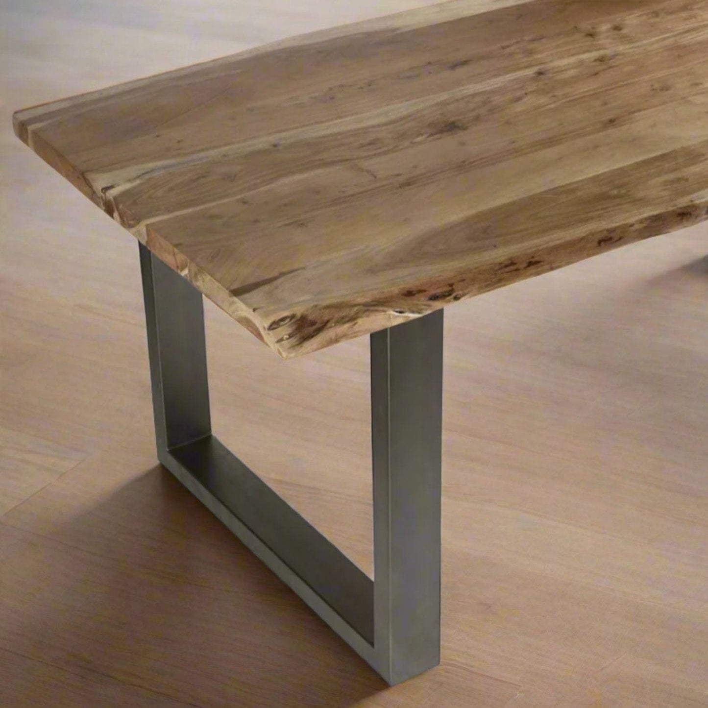Solid Acacia Wood Dining Table - Large - Lindo Living