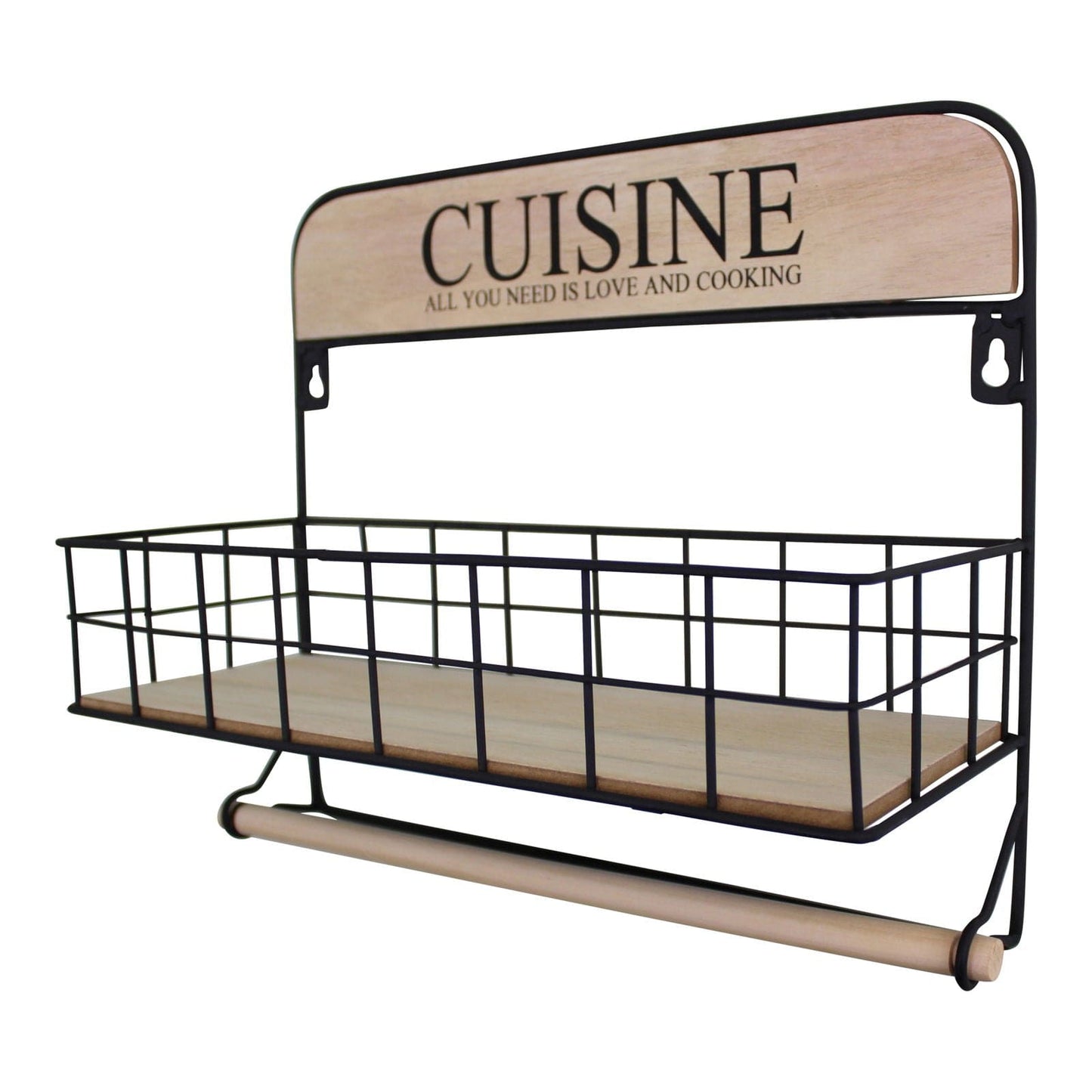 Kitchen Shelf Storage with Kitchen Roll Holder - Lindo Living