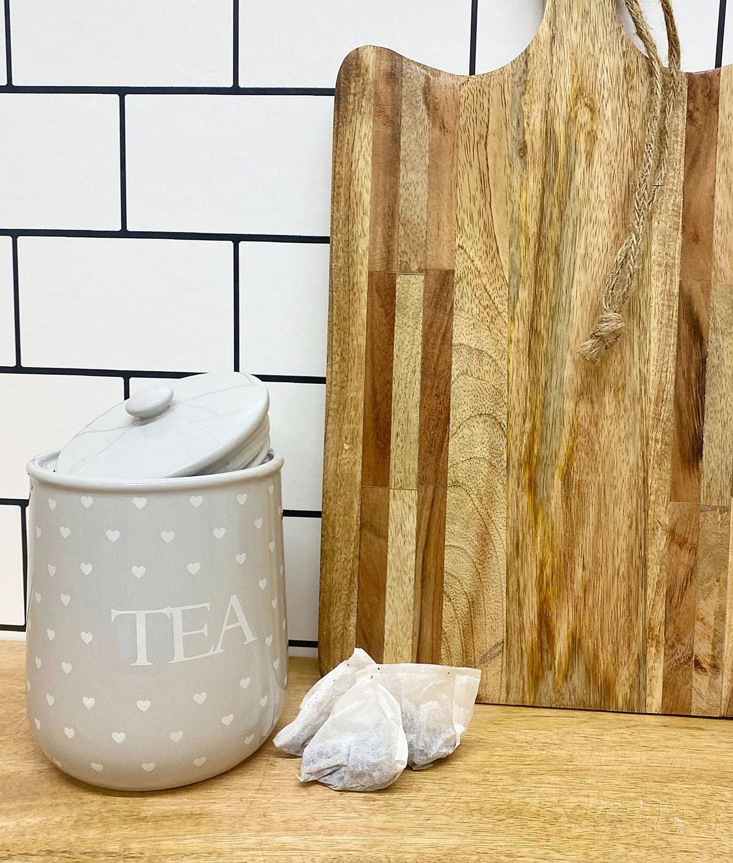 Heart Design Tea, Coffee and Sugar Jar - Lindo Living