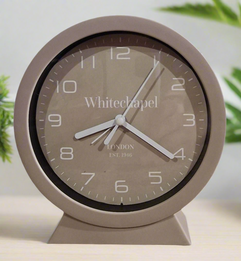 Taupe Table Clock