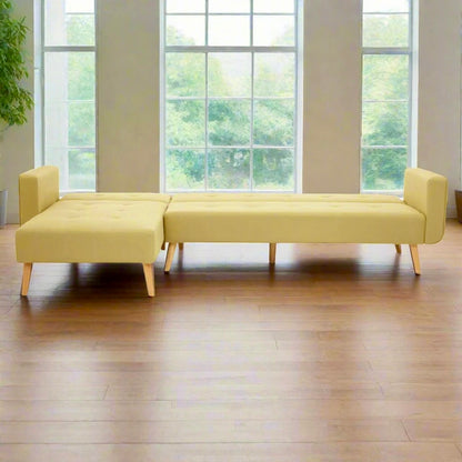 Olive Linen Large Sofa Bed