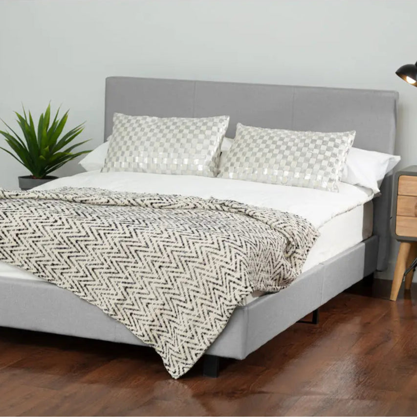 Emilia Light Grey Bed Frame - King