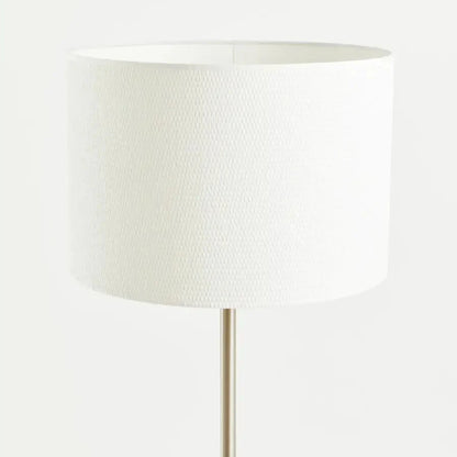 steal and cream coloured waffle lamp