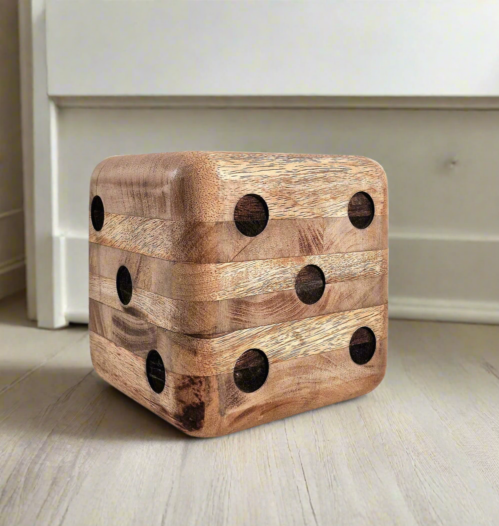 Wooden Dice Doorstop