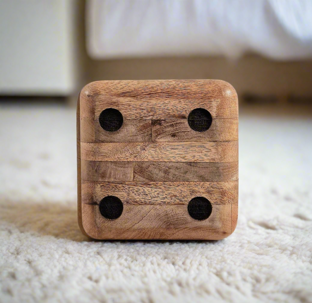 Wooden Dice Doorstop