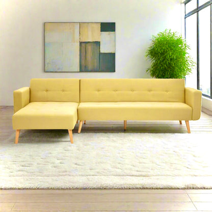 Olive Linen Large Sofa Bed