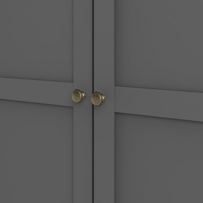Elizabeth Grey 3-Door Wardrobe - Lindo Living