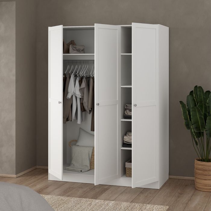 Ciara White 3-Door Wardrobe