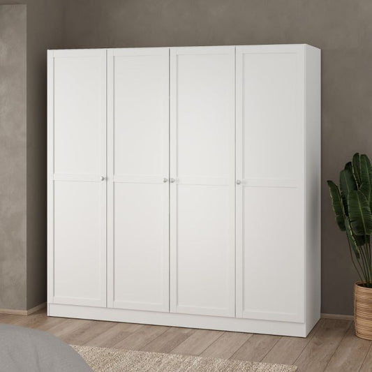 Ciara White 4-Door Wardrobe