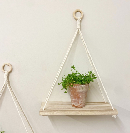 Two Wooden Hanging Shelves