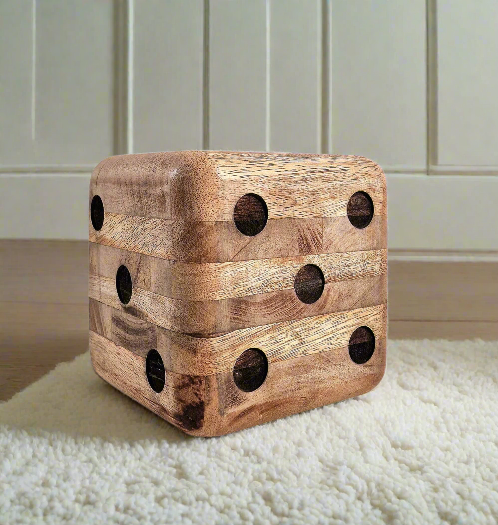 Wooden Dice Doorstop