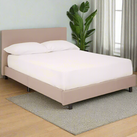 Emilia Beige Bed Frame - King