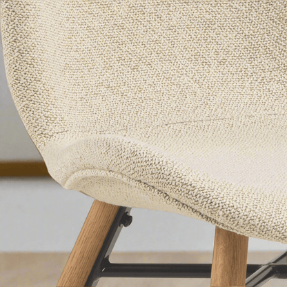 Set of 2 Soft Cream Upholstered Dining Chairs - Lindo Living