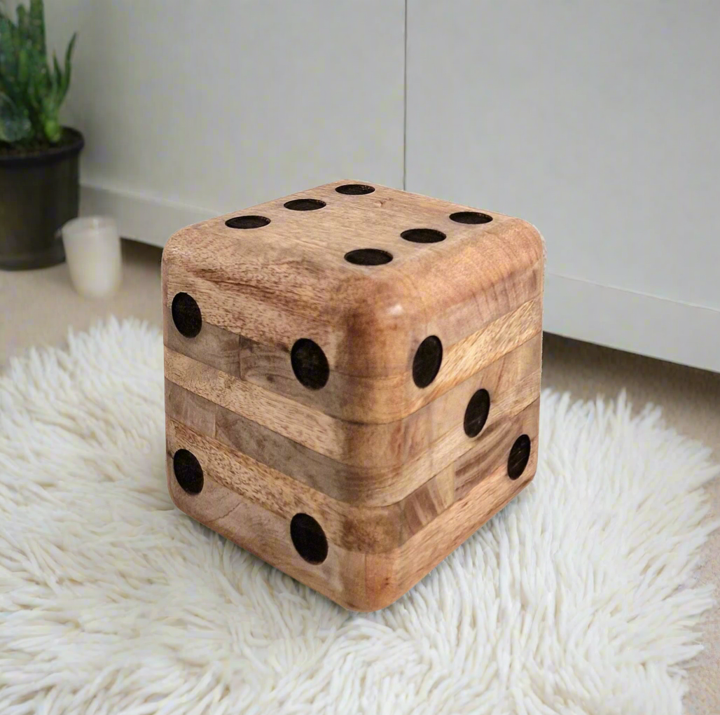 Wooden Dice Doorstop