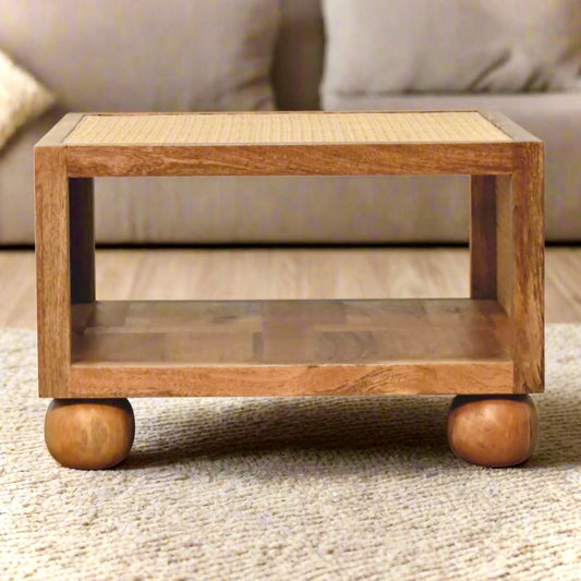 Circular Feet Rattan Coffee Table