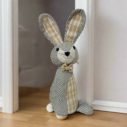 Woven Fabric Rabbit Doorstop