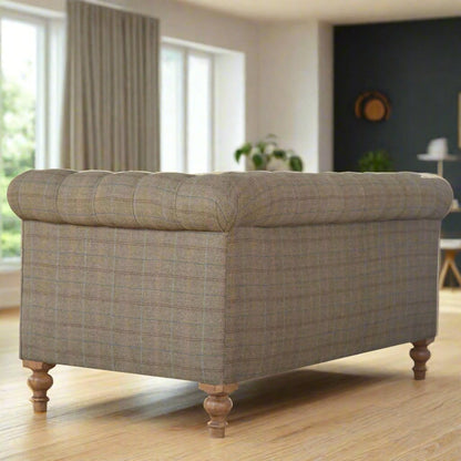 Cosy Multi-Tweed 2-seater sofa with a stylish woven fabric design, offering a comfortable seating option with a modern, textured look, perfect for adding a touch of warmth and elegance to any living room