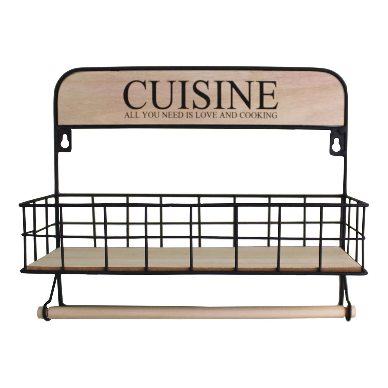 Kitchen Shelf Storage with Kitchen Roll Holder - Lindo Living
