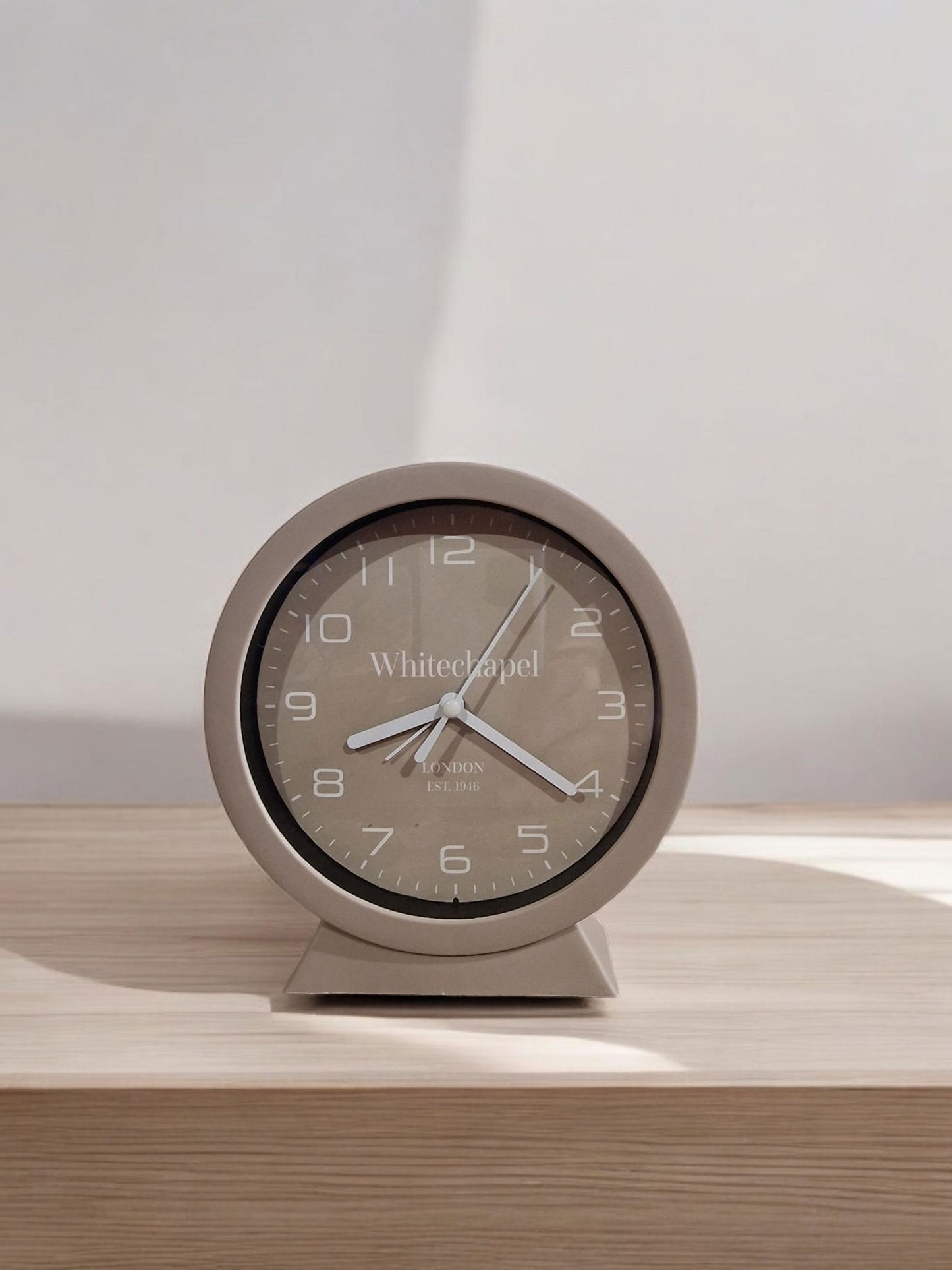 Taupe Table Clock