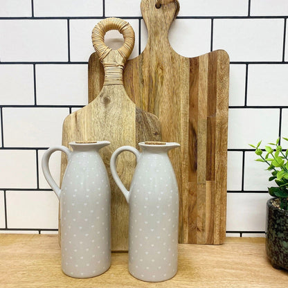 Heart Design Vinegar and Oil Pourers, Set of 2 - Lindo Living