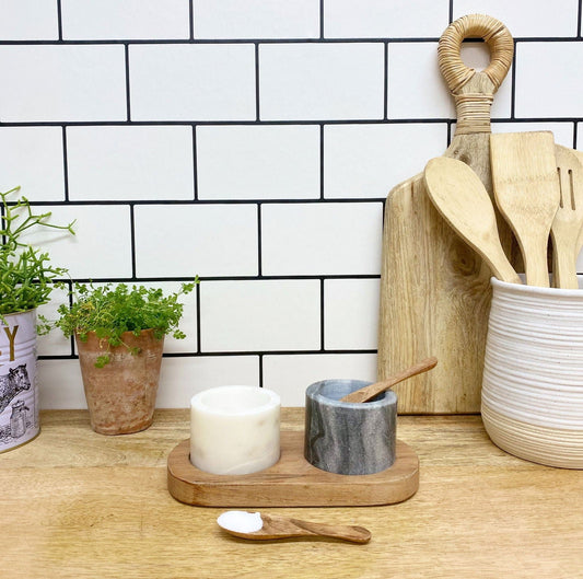 Marble Salt and Pepper Bowls - Lindo Living