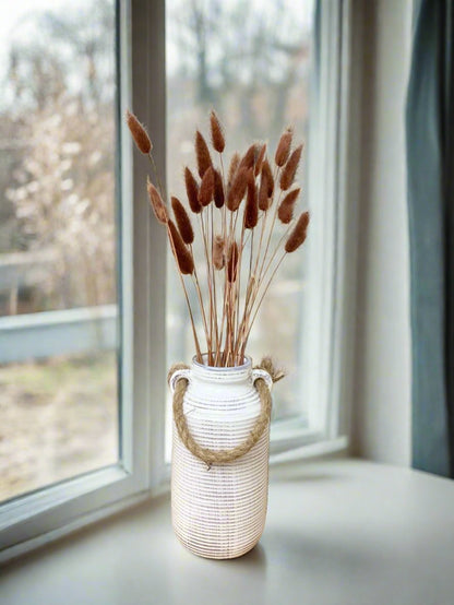 Stone Rope Handle Vase