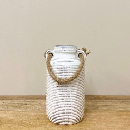 Stone Rope Handle Vase