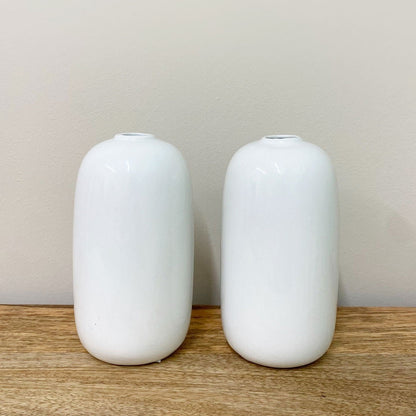 Set of 2 Face Ceramic Vases Medium