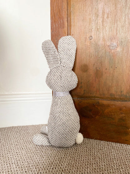 Woven Fabric Rabbit Doorstop