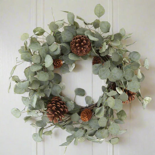 Eucalyptus & Pinecone Wreath Large - Lindo Living